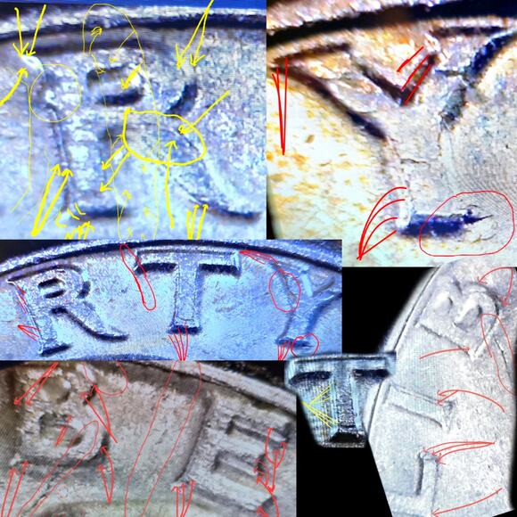 READ Bicentennial Quarter 1976D Double Die Double Ear Crack Die Clash Error Coin - Picture 3 of 12